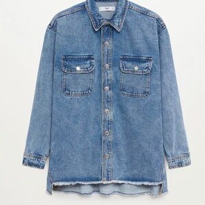 MANGO MNG denim oversized jacket. Size 6.